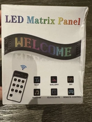 RGB LED Matrix Pixel Panel DIY Programmable Bluetooth App 16x32 mm - Image 1 of 4