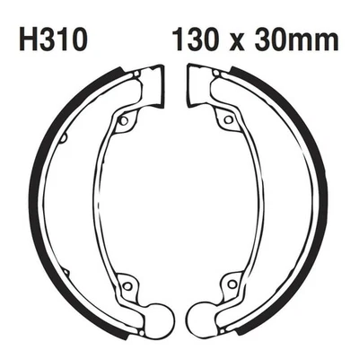 Garnitures De Frein Rainurées Avec Ressorts EBC Daelim 125 VS 1999-2003 - Photo 1/2