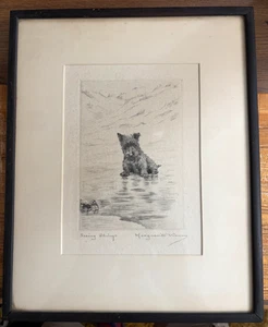 Marguerite Kirmse Grabado Original Raro "Seeing Things" FIRMADO Scottie Terrier - Imagen 1 de 13