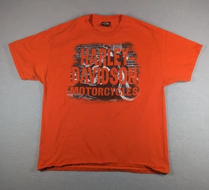 Harley Davidson Shirt Mens XL Orange Rock Hill South Carolina Motorcycle Eagle - Picture 1 of 9