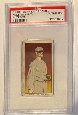 1910 E96 Philadelphia Caramelo Mike Mowrey St Louis PSA Autêntico - Imagem 1 de 3