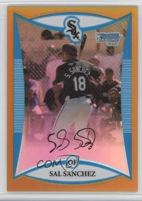 2008 Bowman Chrome Prospects Gold Refractor /50 Sal Sanchez #BCP83 - Image 1 of 2