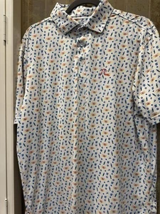 Rhoback Men's The Vegas Short Sleeve Performance Polo Poker Cigar Dice Golf Lar - Picture 1 of 4