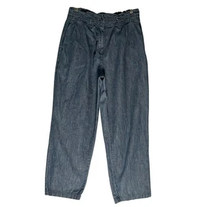 J Crew Sz 4 Hemp Blend Baggy Paperbag High Rise Jeans Sustainable Preppy 26x27 - Picture 1 of 16