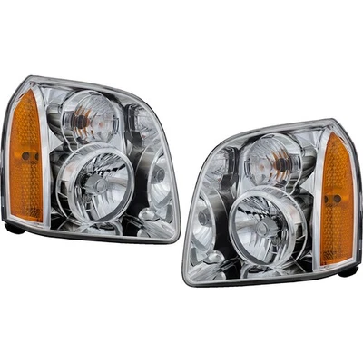 Driver and Passenger Side Headlights For GMC Yukon 2007-2014 Halogen with Bulbs - Image 1 of 4
