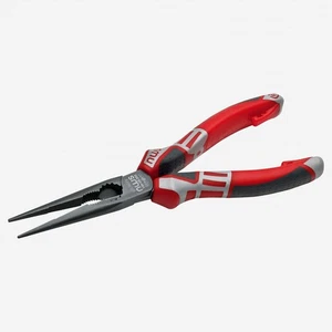 NWS 6.75" Chain Nose Pliers (Radio Pliers) - TitanFinish - SoftGripp, Tethered A - Picture 1 of 1