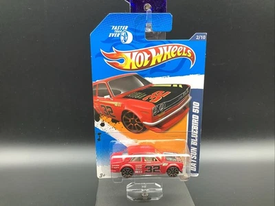 Hot Wheels Red Datsun Bluebird 510 92/247 más rápido que nunca 12 2/10 RW Foto 1 de 4