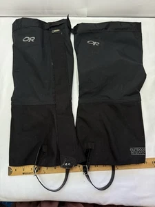 Outdoor Research Crocodile Gore Tex Gaiter Black XL Adjustable HIKING WATERPROOF - Picture 1 of 9