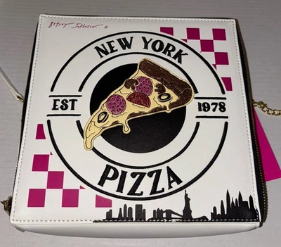 Betsey Johnson Kitsch A Matter Of Crust Crossbody Bag New York City Pizza Box - Image 1 of 4