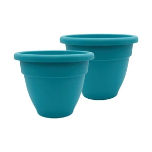 Caribbean Planter Pot - Outdoor & Indoor Plant Pot with Drainage Hole & Plug ... - Picture 1 of 8