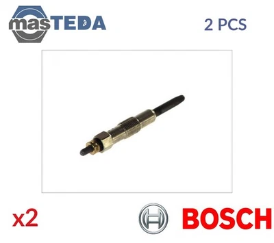 0 250 202 002 ENGINE GLOW PLUGS BOSCH 2PCS FOR PEUGEOT BOXER 2.8L - Image 1 of 4