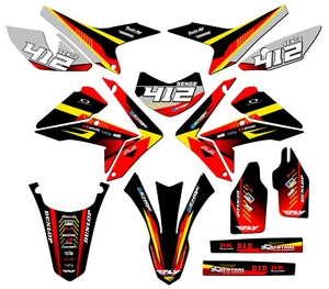 2012-2020 CRF 250 L SURGE Red Senge Graphics Kit Compatible with Honda - Picture 1 of 10