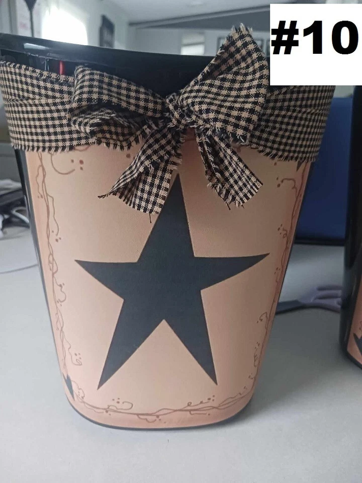 Basura decorativa estrella negra primitiva 11 pulgadas baño lavandería cesta de basura Foto 1 de 1