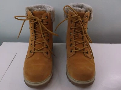 Bota de invierno Lugz Empire Hi de piel para mujer talla 5 D color de goma/crema dorado nueva Foto 1 de 4