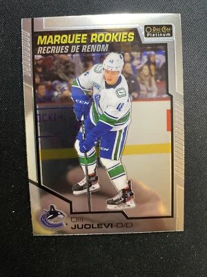 20-21 UD Opee Chee Platinum Hockey Marquee Rookie 189 Olli Juolevi - Image 1 of 2