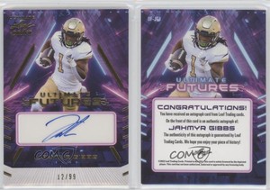 2022 Leaf Ultimate Draft Ultimate Futures Gold /99 Jahmyr Gibbs #UF-JG1 Auto