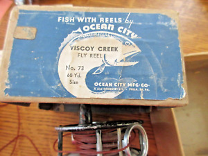 Vtg OCEAN CITY  Fly Fishing Reel PHILADELPHIA U.S.A. & Box