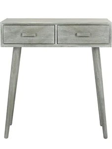 Safavieh Home Dean Mid-Century Modern Slate Grey 2-drawer Console - Picture 1 of 3