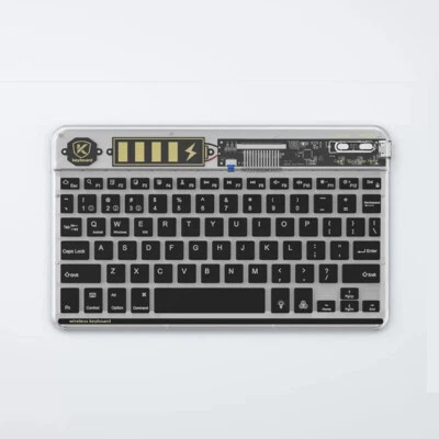 Wireless Bluetooth keyboard Transparent shell Rechargeable Portable ultrathin - Image 1 of 4