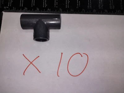LOT OF 10 1/2" .5"  Socket PVCI Schedule 80 TEE T SLIP GLUE NFS-PW PVC - Image 1 of 3
