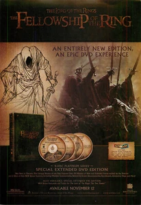 Magazine Print Ad NEW LINE 2003 The Fellowship of the Ring DVD Set - Picture 1 of 1
