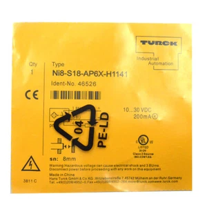 A●  TURCK NI8-S18-AP6X-H1141 46526 Inductive sensor PNP - Imagen 1 de 5