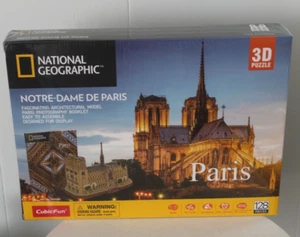 3D Puzzle  National Geographic Notre Dame de Paris Brand New 128 pc - Picture 1 of 3