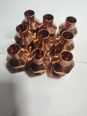 NIBCO 6042 1/4 Adapter,Wrot Copper,1/4" Tube,FTGxMNPT 39R720 ( LOT Of 9 ) - Image 1 of 4