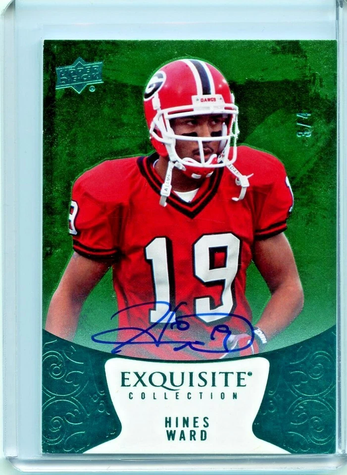 2014 Exquisite Collection Hines Ward GREEN Parallel Autograph 3/4 GEORGIA 💎 - Image 1 of 1