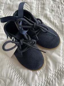 Janie and Jack- Dark Blue Baby Shoes-Size 5, Boys - Picture 1 of 8