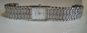 Men's Geneva Silver Finish Nugget style bracelet fashion dressy/casual watch  - Picture 1 of 7