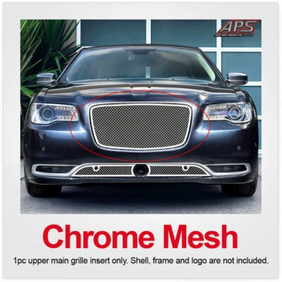 Подходит для Chrysler 300C/15-21 300S 2015-2023 годов выпуска основная нержавеющая хромированная вставка сетки решетки - Изображение 1 из 4