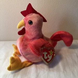 Ty Beanie Baby Original Strut the Rooster 1996 MWMT - Imagen 1 de 8