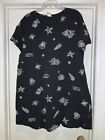 vintage 90s Viva USA knit black nautical, summer dress or pool cover-up XL
