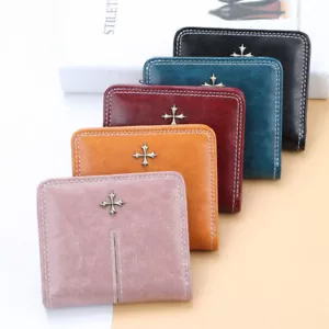 Mujer Pequeña Billetera Plegable Cuero Bolso para Monedas Tarjeta de Crédito Bolsa para Dinero Regalo - Imagen 1 de 28