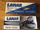 Vintage 7in Lanar Pinking Shears Chromium Plated New In Box 1963