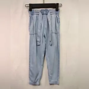 Zara Kids Jogger Pants Girls 4-5 Years Blue Casual Comfy Retro 90s Y2K Boho - Picture 1 of 8