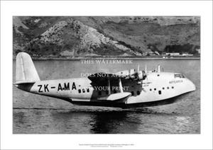 Póster Empire Flying Boat A2 Corto S.30C Azul Marítimo - 1940 - 59 x 42 cm - Imagen 1 de 3
