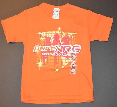 Pure NRG Youth Size Small 6/8 Christian Tee T Shirt Here We Go Again Tween Music - Image 1 of 4