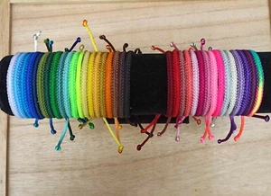 Men Women Woven Bracelet Adjustable Friendship Unisex Gift Knot Cord Macrame - Picture 1 of 238