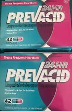 2 Prevacid 24HR Capsules 42x2=84 Ct Delayed Release Treats Heartburn Exp 03/2025