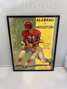 Framed University of Alabama Art Print Vintage Type Calendar Print 11 x 14" - Picture 1 of 2