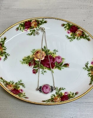 PULSERA BOLO ROYAL ALBERT ROSAS DE CAMPO ANTIGUAS PORCELANA ROTA JOYERÍA PLATA DAMAS Foto 1 de 4