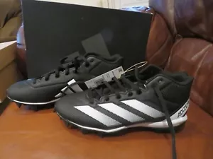 NEW Mens Black & White Adidas Adizero Impact 2 Football Cleats, 6.5 - Picture 1 of 3