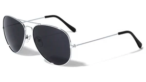 SILVER PILOT AVIATOR SUNGLASSES RETRO DESIGNER FASHION OUTDOOR CLASSIC SPORT VTG - Picture 1 of 1