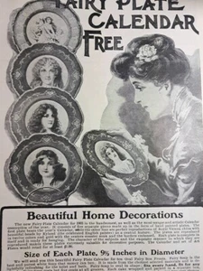 Werbung: Fairy Plate Calendar von der N. K. Fairbank Compay, Chicago - Bild 1 von 1