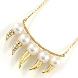 Collar TASAKI Colmillo Peligro P-15641 Perla Diamante Oro Amarillo 750 (18K) - Imagen 1 de 9