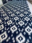 REMNAN Roll End Fabric Curtain Blind Cushion Craft 139x465cm 702 Blue/white