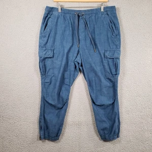 Polo Ralph Lauren Jogginghose Damen Large blau Cargo Kordelzug Knöchelreißverschluss Strand - Bild 1 von 15