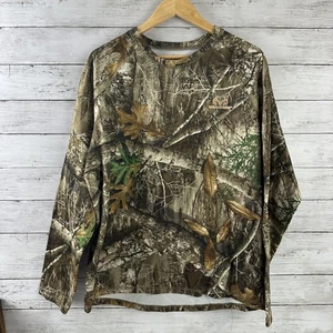 Realtree Edge Long Sleeve Fleece lined Shirt Mens Large Camo Long Sleeve - Picture 1 of 9